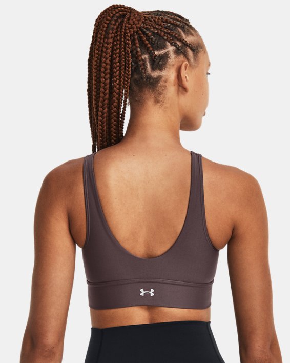 Women's UA Infinity Mid Pintuck Sports Bra in Gray image number 1